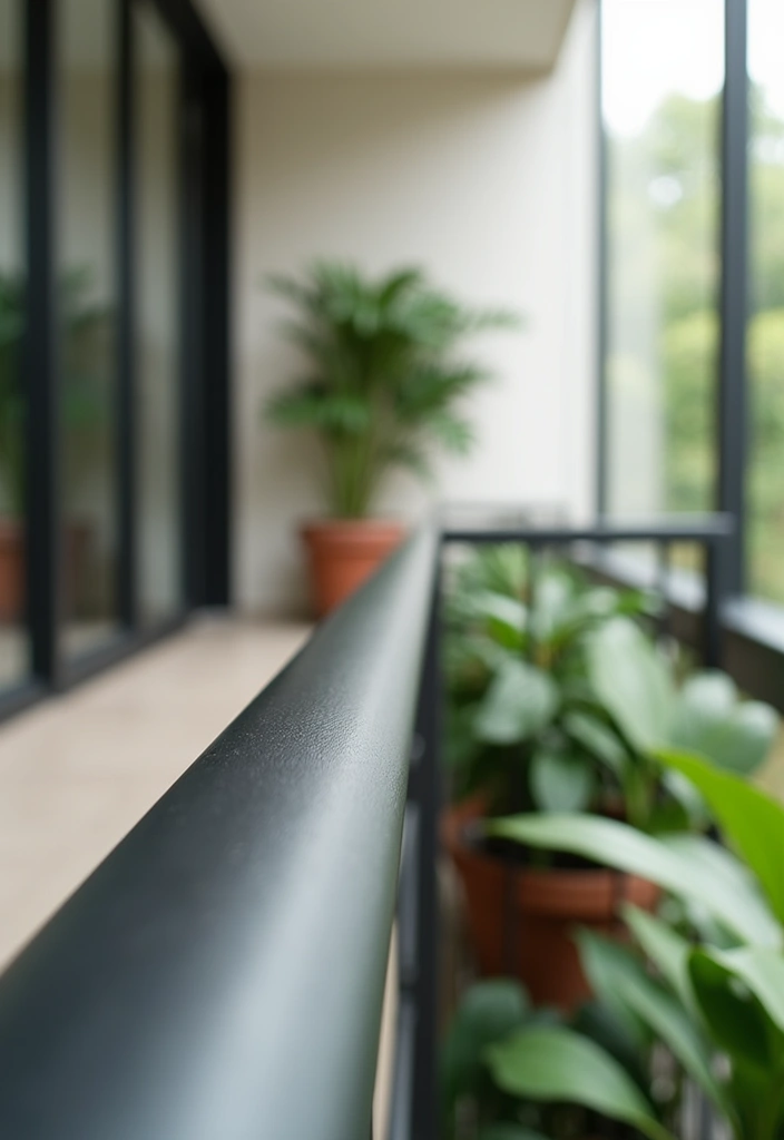 12 Trendy Balcony Railing Ideas for Modern Homes - 1. Minimalist Metal Railings