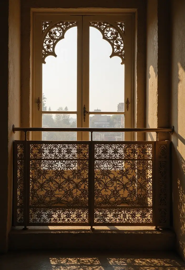 12 Trendy Balcony Railing Ideas for Modern Homes - 10. Patterned Laser-Cut Railings