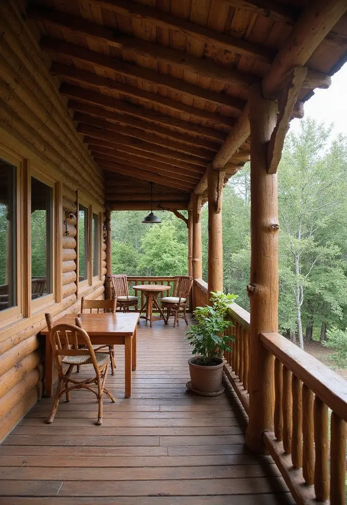 12 Trendy Balcony Railing Ideas for Modern Homes - 6. Rustic Wood Railings