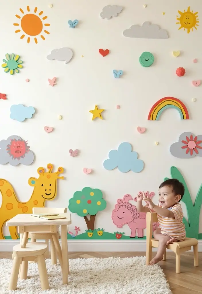 12 Wall Art Texture Ideas for Depth - 9. Vinyl Wall Decals