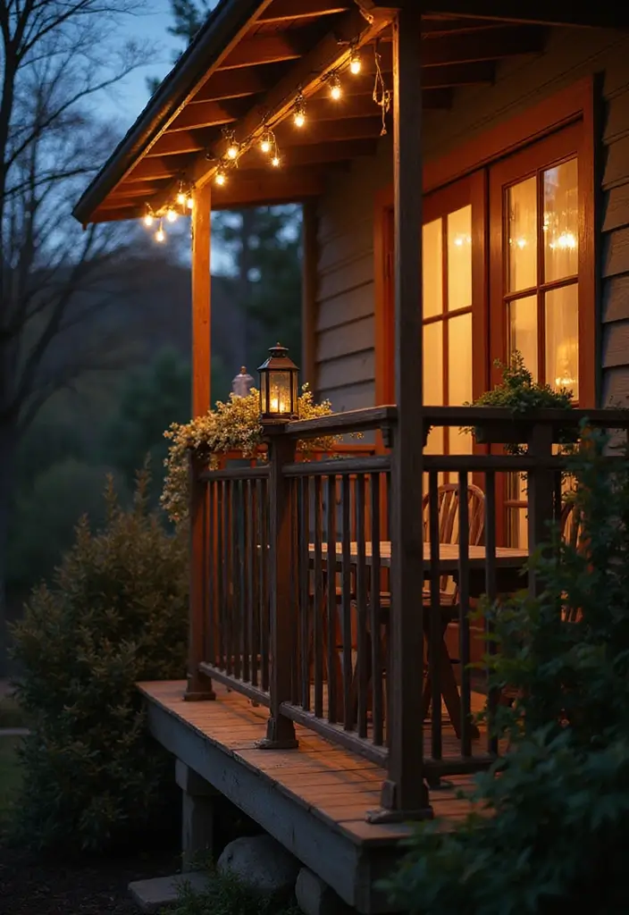 14 Best Balcony Furniture Sets for Small Spaces - 12. Outdoor Lighting
