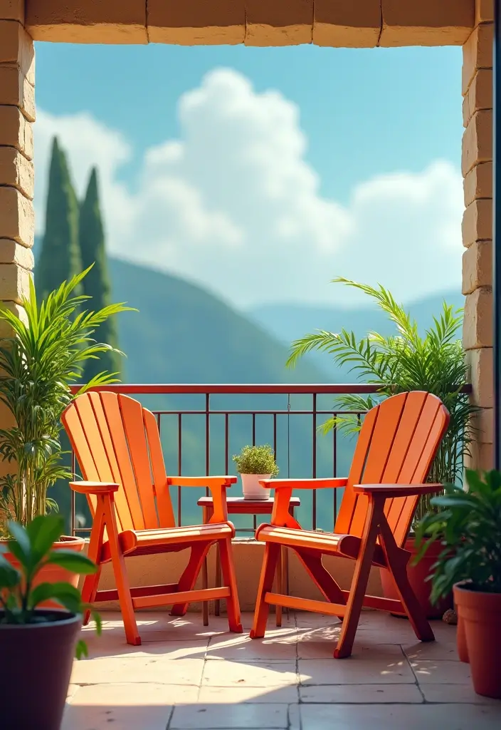 14 Best Balcony Furniture Sets for Small Spaces - 2. Stylish Folding Chairs