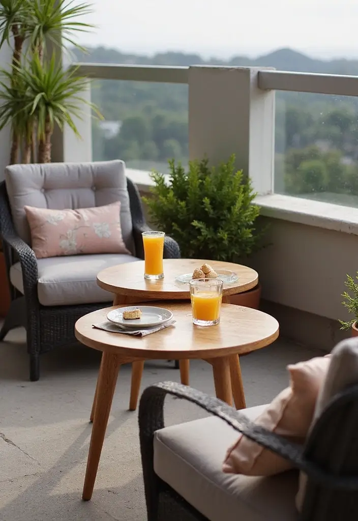 14 Best Balcony Furniture Sets for Small Spaces - 5. Nesting Tables