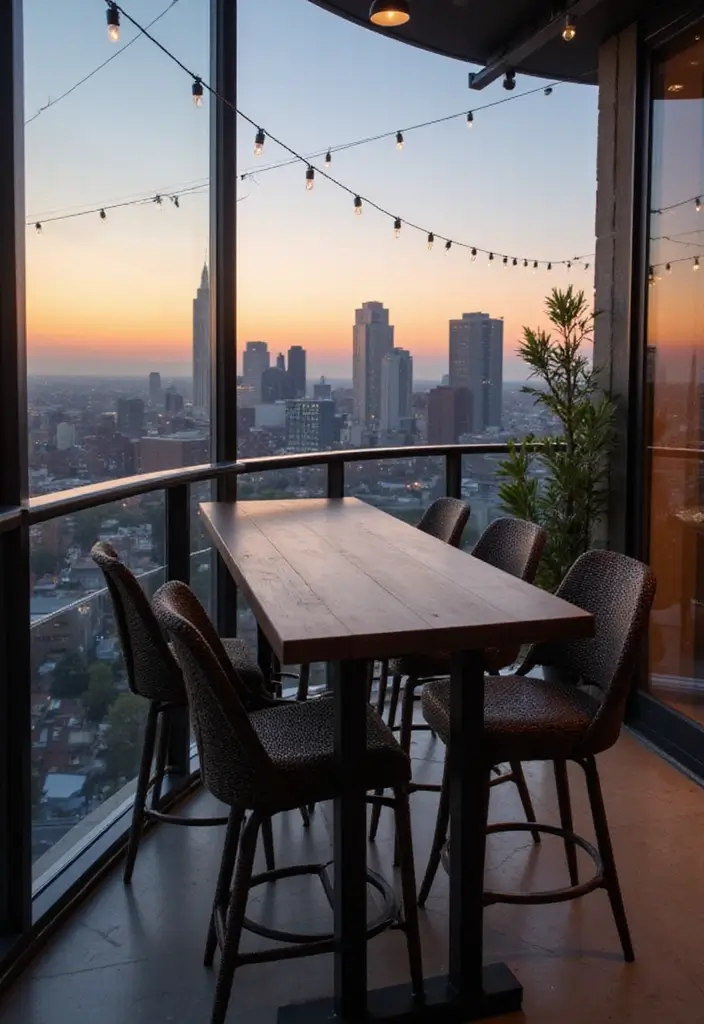 14 Best Balcony Furniture Sets for Small Spaces - 7. Bar Stools and High Table