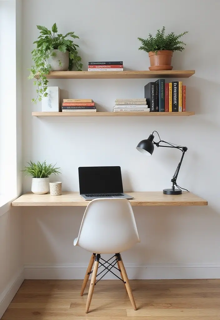 14 Home Office Design Ideas for Every Space - 1. The Floating Desk Magic