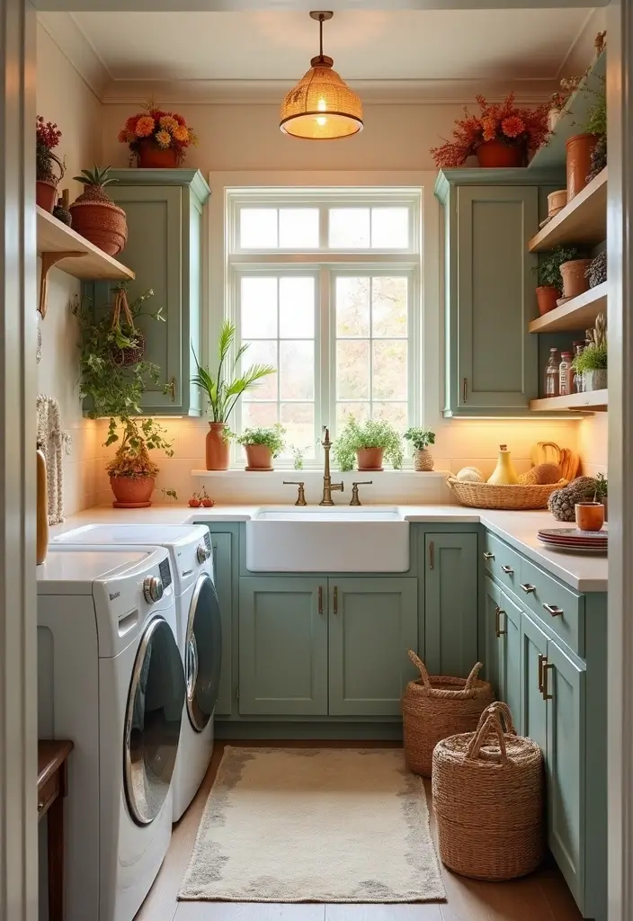 14 Laundry Room Design Ideas for Every Home - 14. Seasonal Decor Swaps