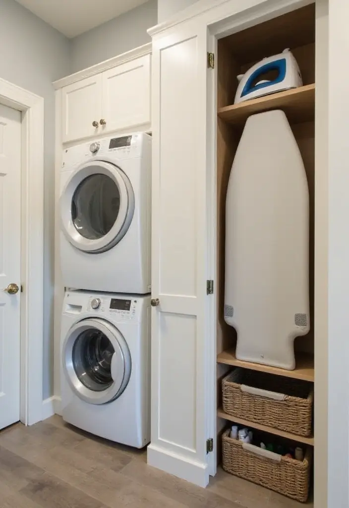 14 Laundry Room Design Ideas for Every Home - 7. Built-In Ironing Boards