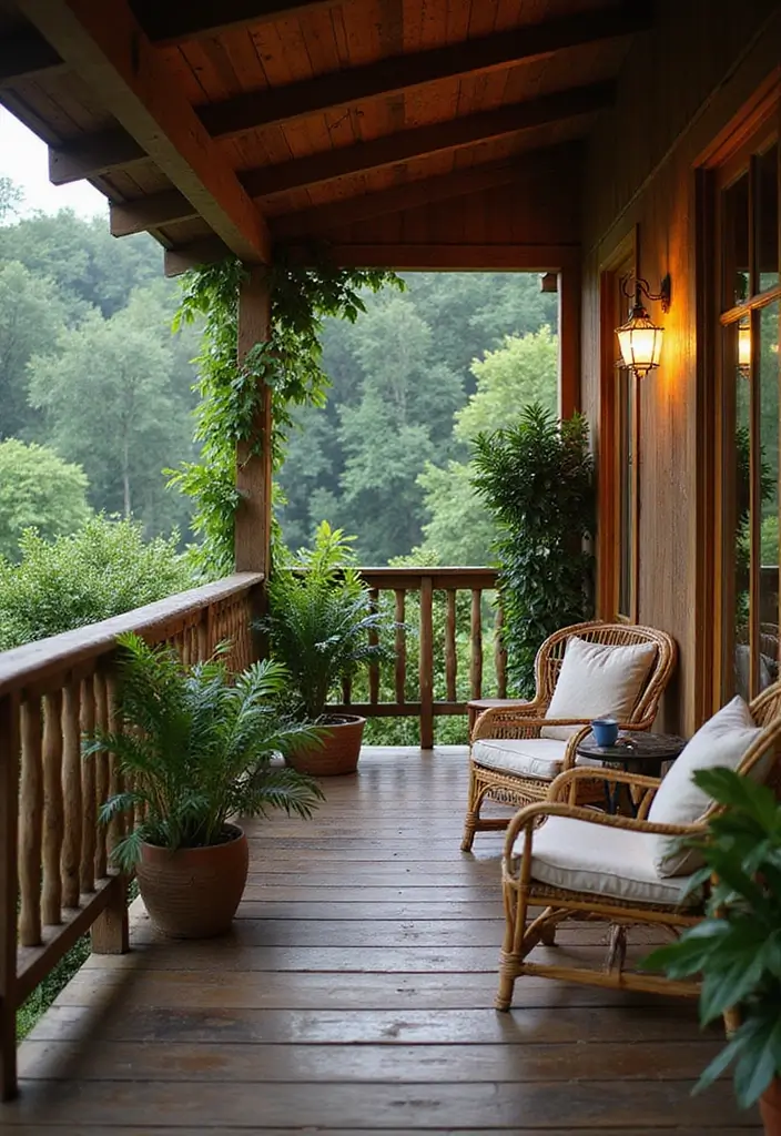 15 Balcony Railing Design Ideas for Every Style - 1. Rustic Wood Railings