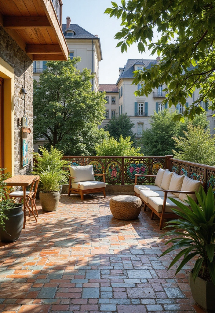 15 Balcony Railing Design Ideas for Every Style - 13. Artistic Mosaic Railings