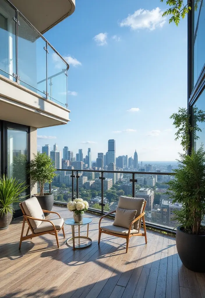 15 Balcony Railing Design Ideas for Every Style - 3. Glass Railings