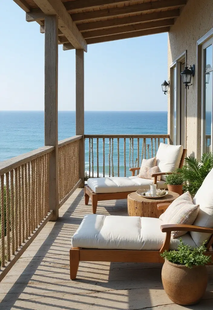 15 Balcony Railing Design Ideas for Every Style - 7. Nautical-Inspired Railings