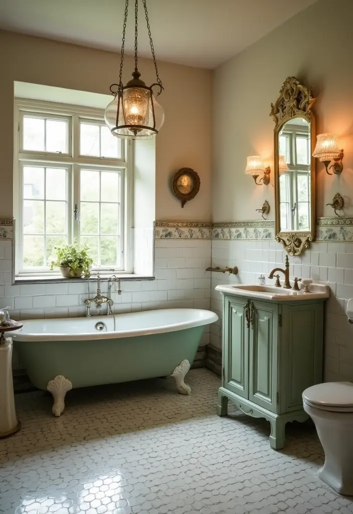 15 Bathroom Design Trends for 2025 - 5. Vintage Charm