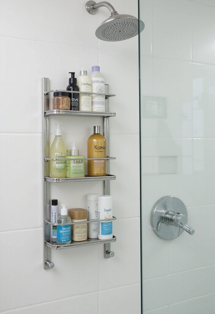 15 Bathroom Shelves for Small Spaces - 15. Shower Caddy Shelves