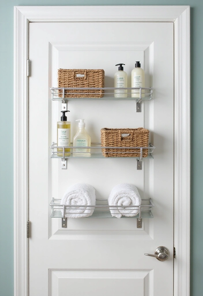 15 Bathroom Shelves for Small Spaces - 3. Over-the-Door Shelves