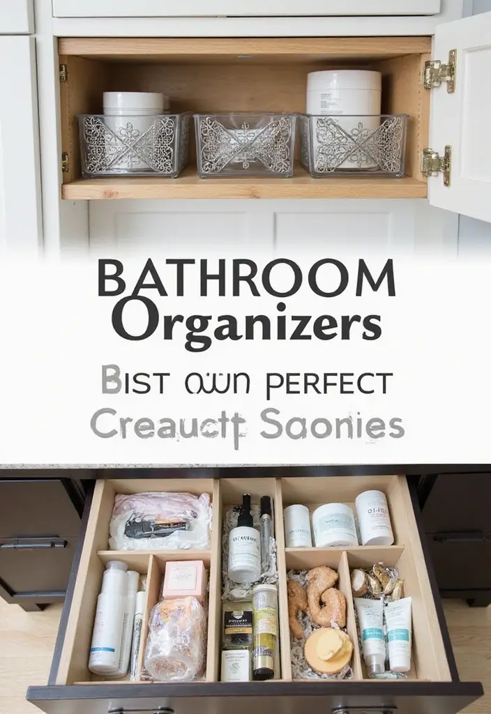 15 Bathroom Shelves for Small Spaces - 9. Drawer Organizers for Shelves