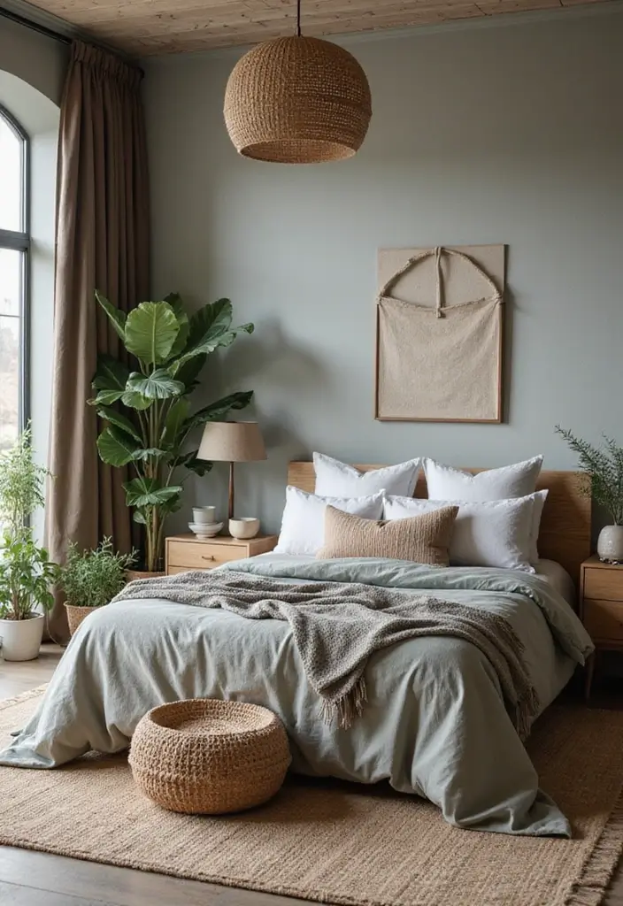 15 Best Bedroom Wall Colour Combinations for Every Mood - 8. Earthy Taupe and Aqua