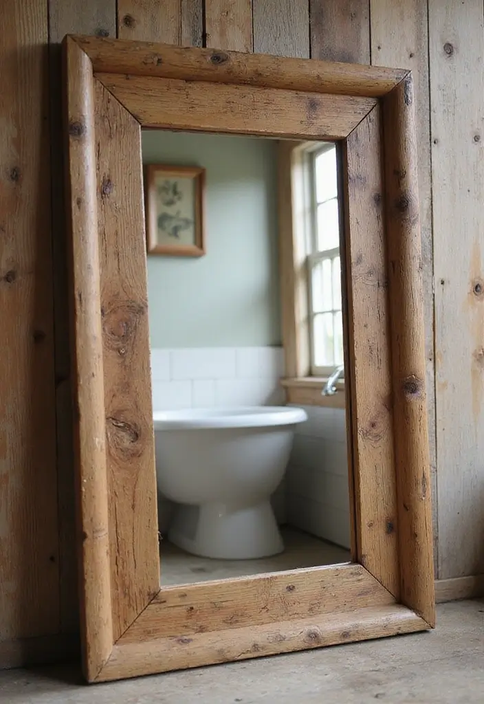 15 Chic Bathroom Mirror Ideas for Every Style - 12. Rustic Pallet Mirror