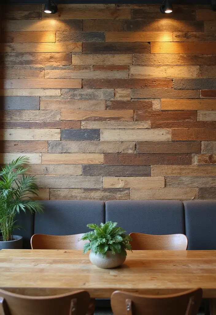 15 Dining Room Wall Decor Ideas for Instant Style - 1. Reclaimed Wood Panels