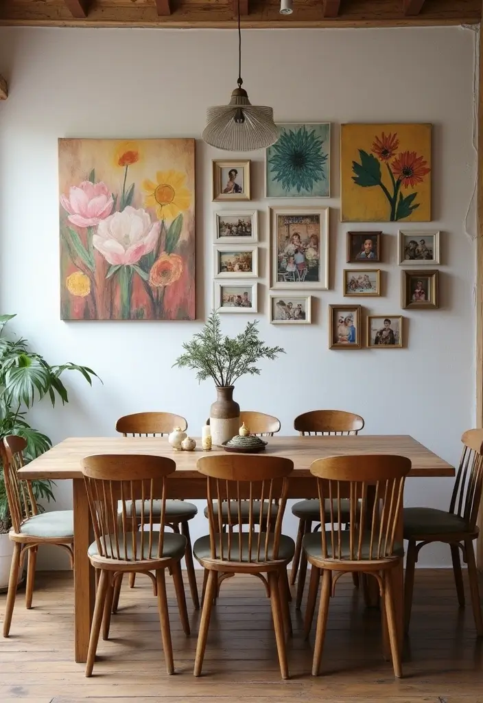 15 Dining Room Wall Decor Ideas for Instant Style - 13. Personal Touch with DIY Decor