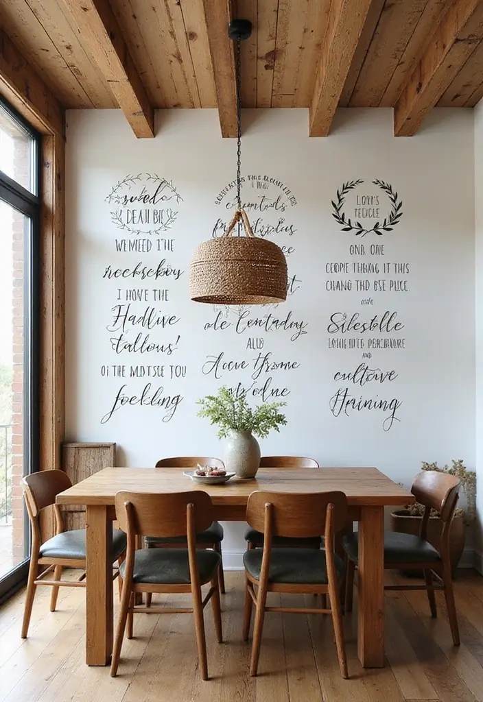 15 Dining Room Wall Decor Ideas for Instant Style - 15. Custom Wall Decals