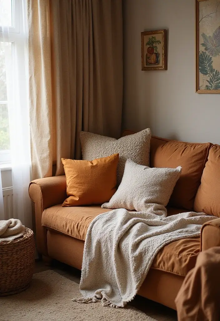 15 Eco-Friendly Fall Decor Ideas for Every Room - 7. Cozy Textiles