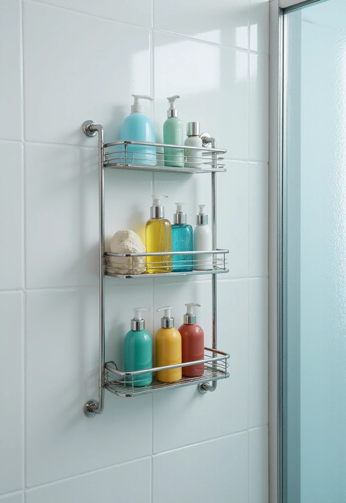 15 Essential Bathroom Accessories for Modern Homes - 5. Stainless Steel Shower Caddy