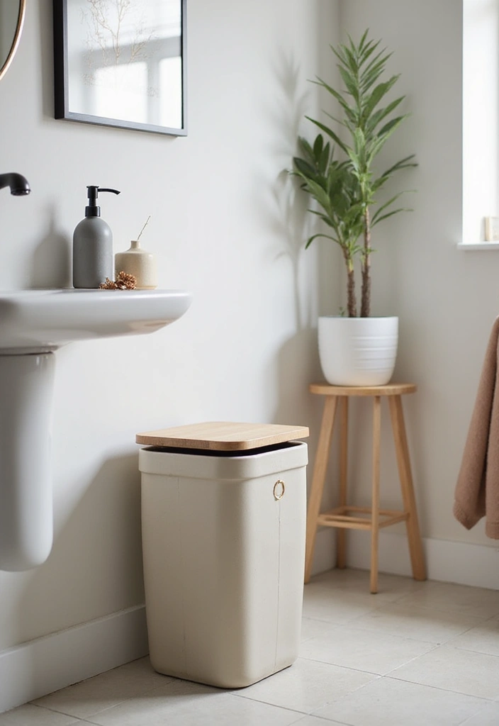 15 Essential Bathroom Accessories for Modern Homes - 9. Eco-Friendly Trash Can