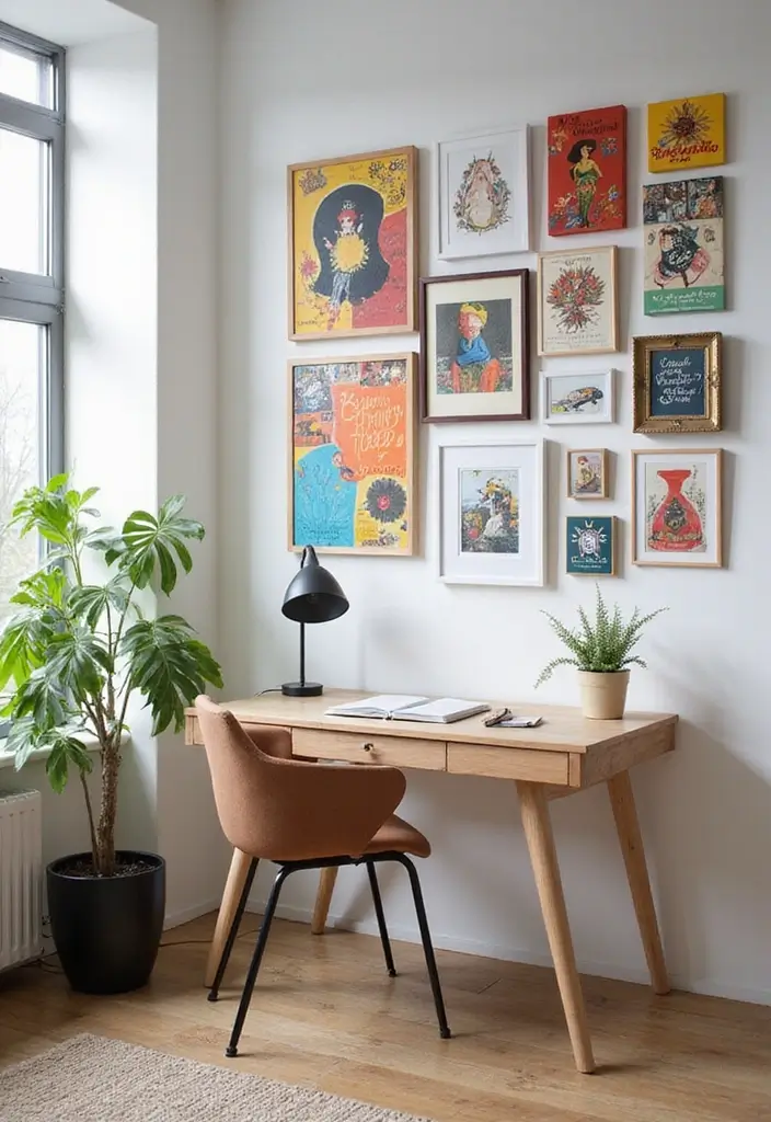 15 Home Office Background Ideas for Video Calls - 3. Artistic Vibes