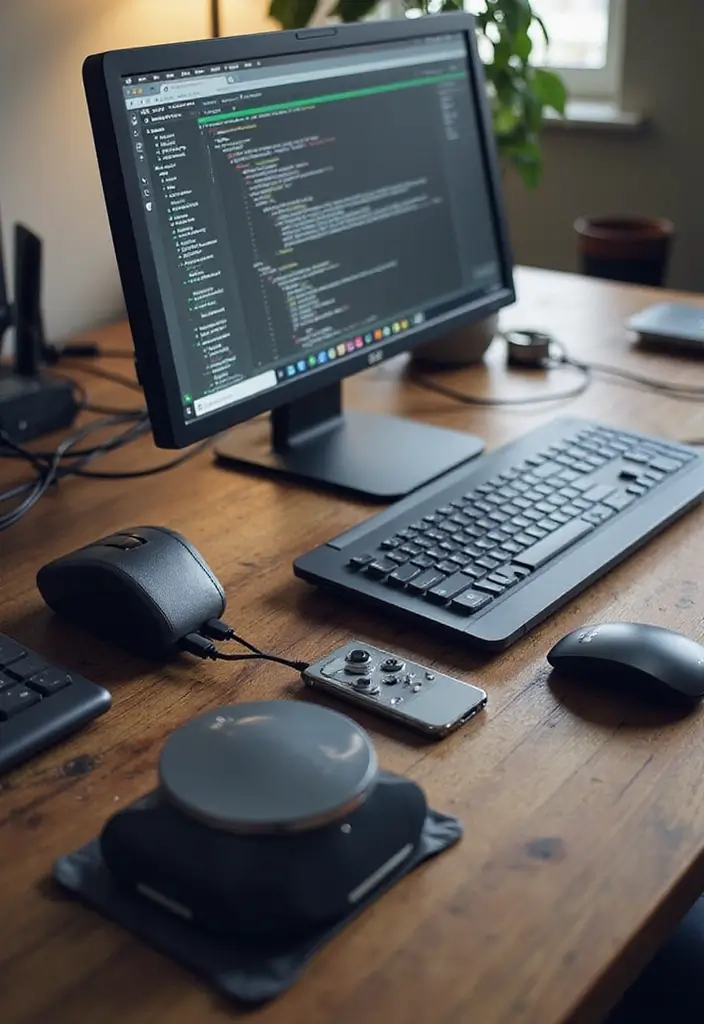 15 Home Office Background Ideas for Video Calls - 8. Tech-Savvy Setup