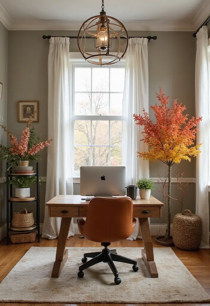 15 Home Office Inspiration Photos to Save Now - 15. Seasonal Decor