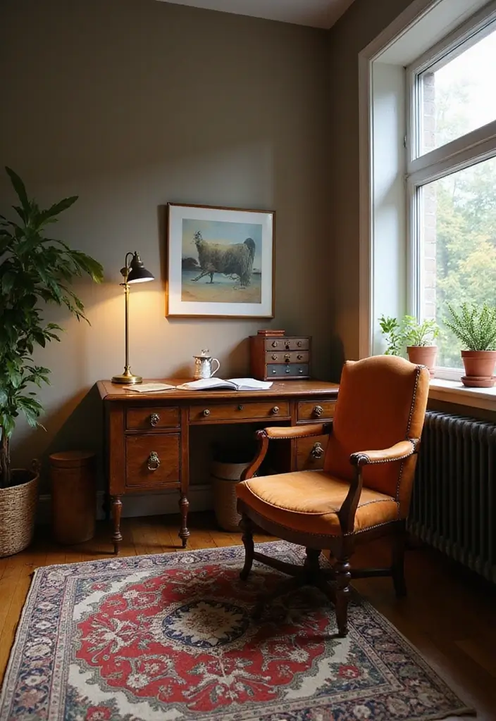 15 Home Office Inspiration Photos to Save Now - 3. Vintage Vibes