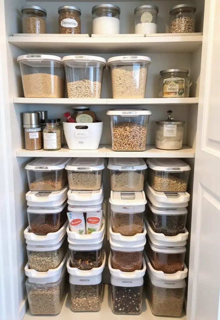 15 Kitchen Unit Designs for Organized Cooking - 10. Stackable Bins
