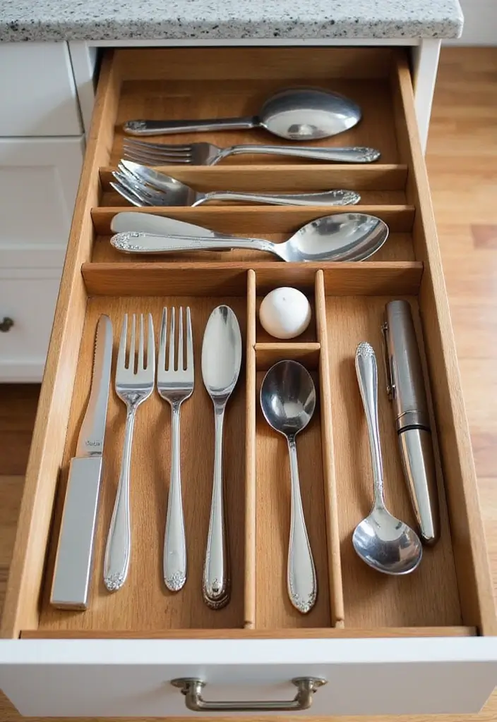 15 Kitchen Unit Designs for Organized Cooking - 12. Drawer Dividers