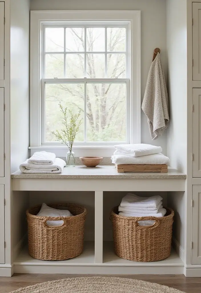 15 Laundry Room Organization Tips That Work - 2. Create a Folding Station