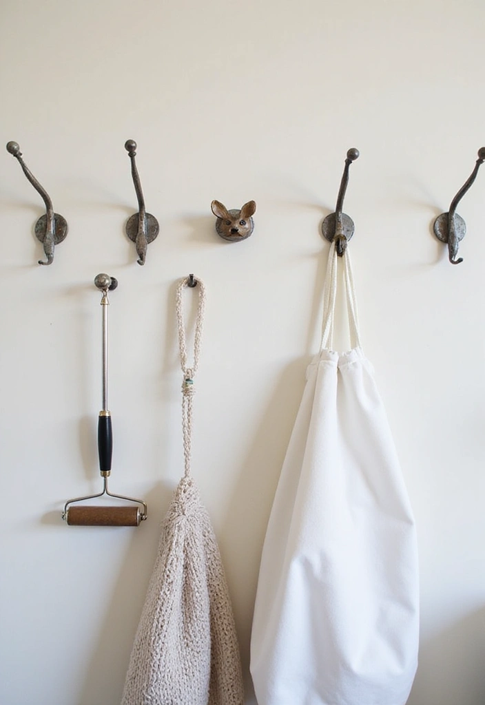 15 Laundry Room Organization Tips That Work - 3. Install Hooks for Easy Access