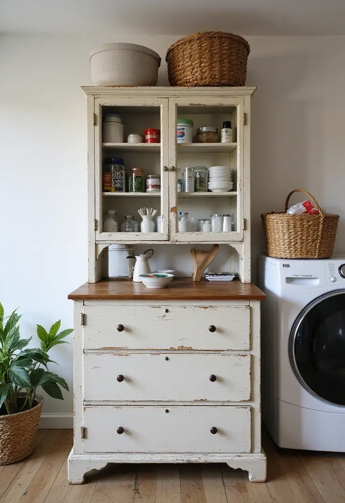 15 Laundry Room Storage Hacks for Small Spaces - 11. Repurpose Old Furniture