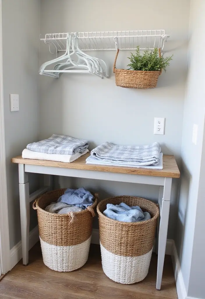 15 Laundry Room Storage Hacks for Small Spaces - 12. Create a Folding Station