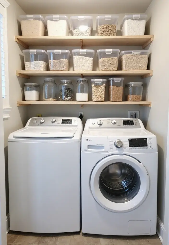 15 Laundry Room Storage Hacks for Small Spaces - 13. Use Clear Containers