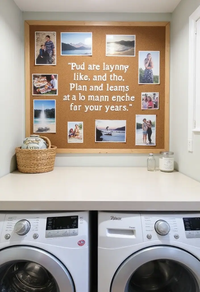 15 Laundry Room Storage Hacks for Small Spaces - 14. Create an Inspirational Wall