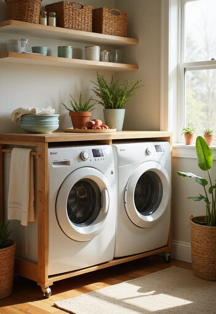 15 Laundry Room Storage Hacks for Small Spaces - 2. Invest in Multi-Purpose Furniture