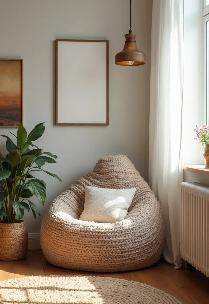 15 Living Room Furniture Ideas for Every Space - 13. Trendy Bean Bags