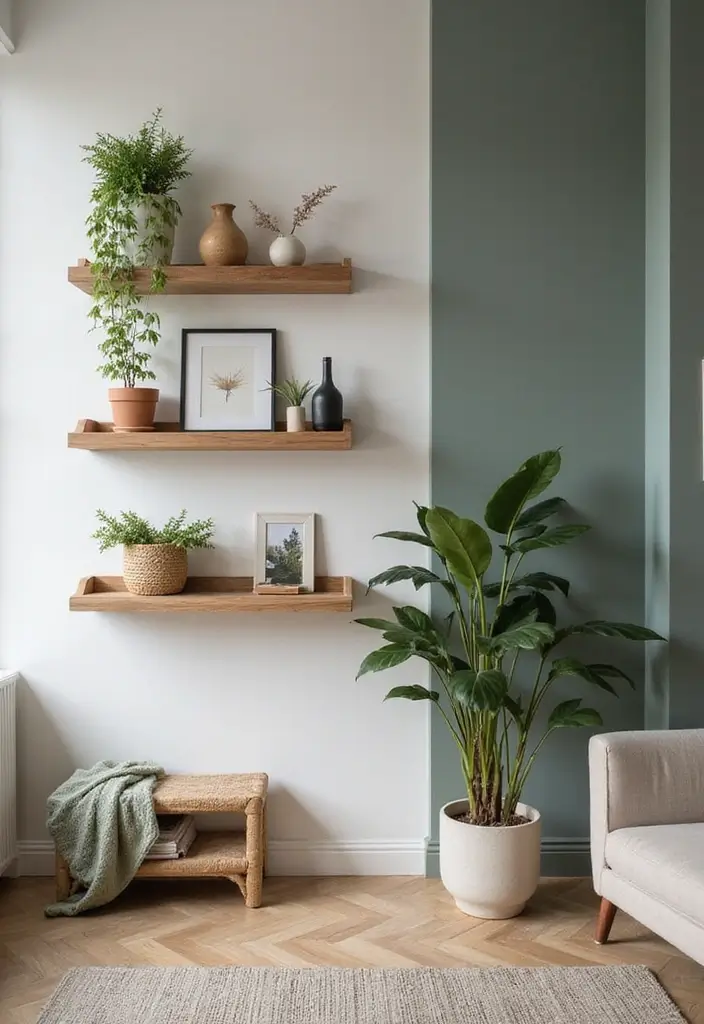 15 Living Room Furniture Ideas for Every Space - 4. Floating Shelves