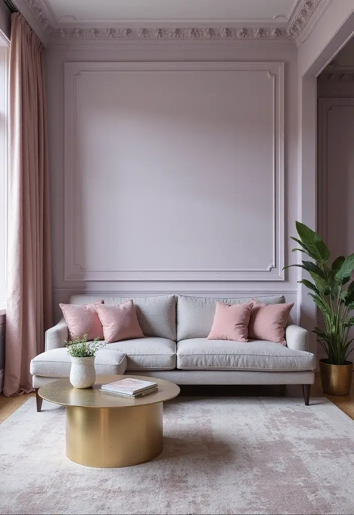 15 Living Room Paint Color Ideas to Brighten Your Space - 7. Dusty Lavender