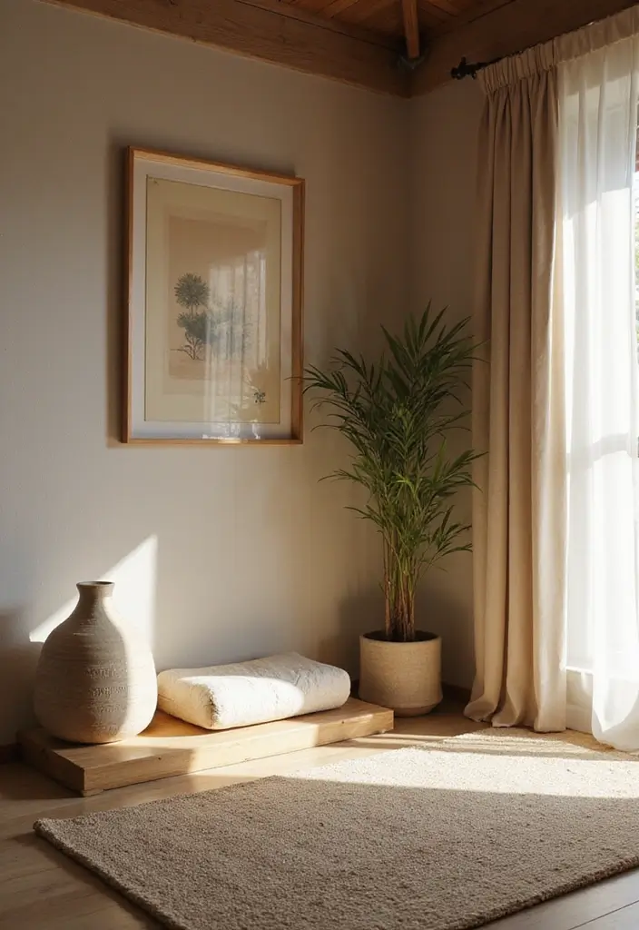 15 Minimalist Home Decor Ideas for a Clutter-Free Space - 9. Create a Zen Space