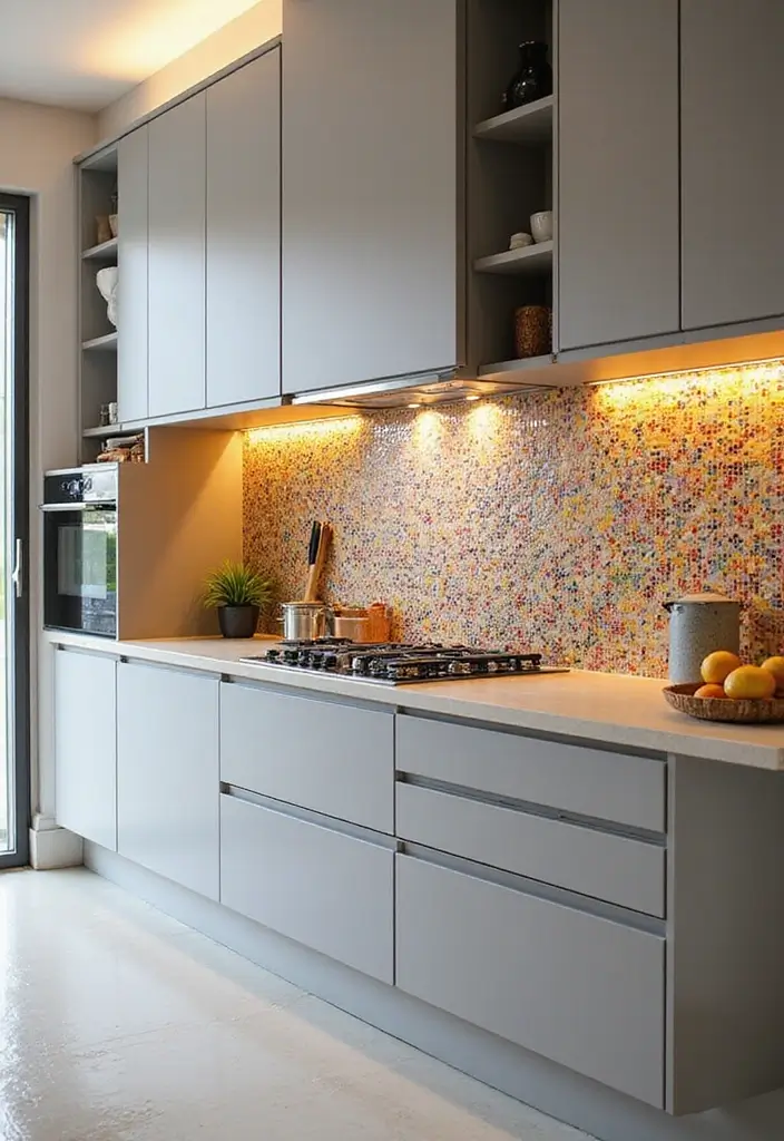 15 Modular Kitchen Ideas for Contemporary Homes - 11. Artistic Backsplashes