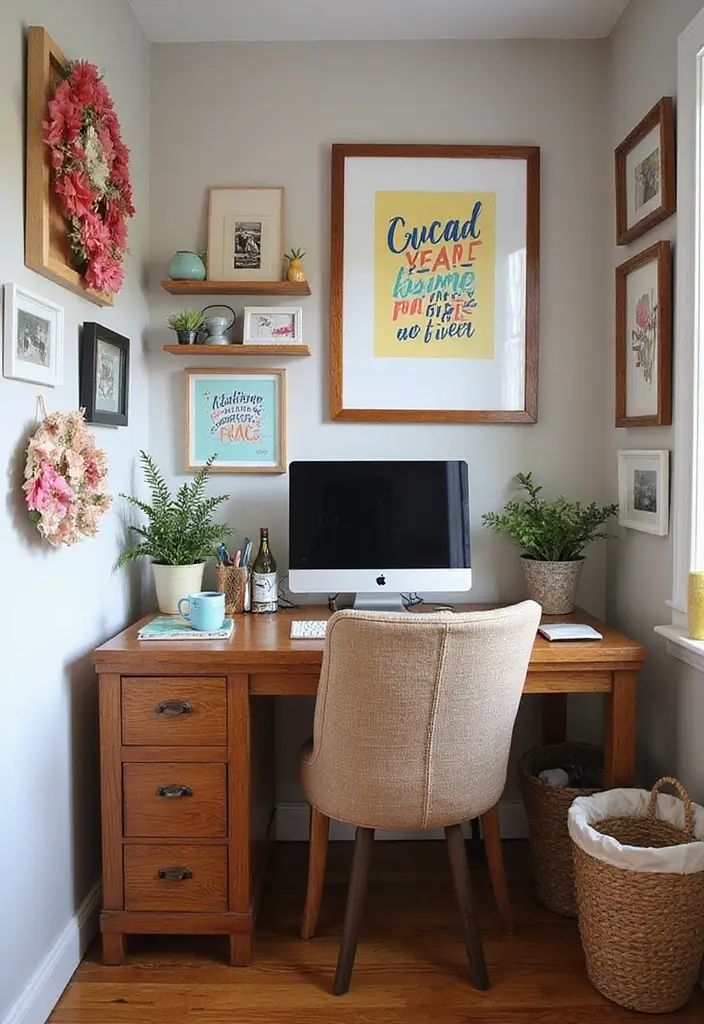 15 Must-Have Home Office Furniture Pieces for a Sustainable Workspace - 10. Art and Inspirational Decor