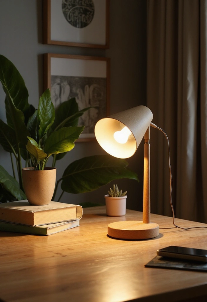 15 Must-Have Home Office Furniture Pieces for a Sustainable Workspace - 12. Stylish Task Lighting