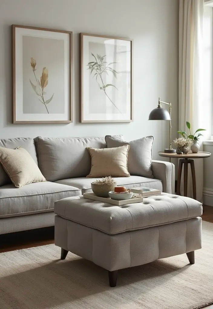 15 Small Apartment Furniture Pieces That Save Space - 4. Ottoman with Storage: Stylish and Practical