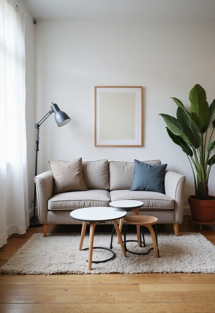 15 Small Apartment Living Room Design Ideas That Wow - 10. Choose Compact Furniture