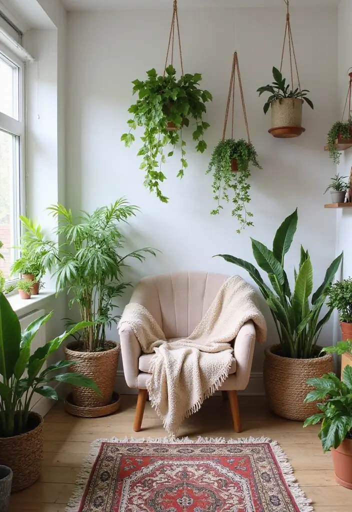 15 Small Apartment Living Room Design Ideas That Wow - 11. Add Greenery